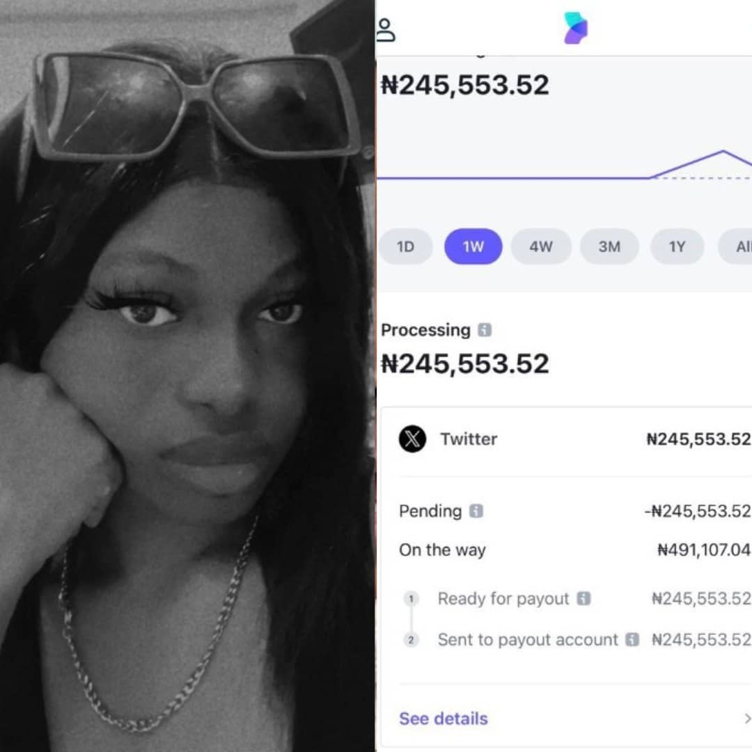 Lady celebrates as X pays her N245k on ads revenue sharing