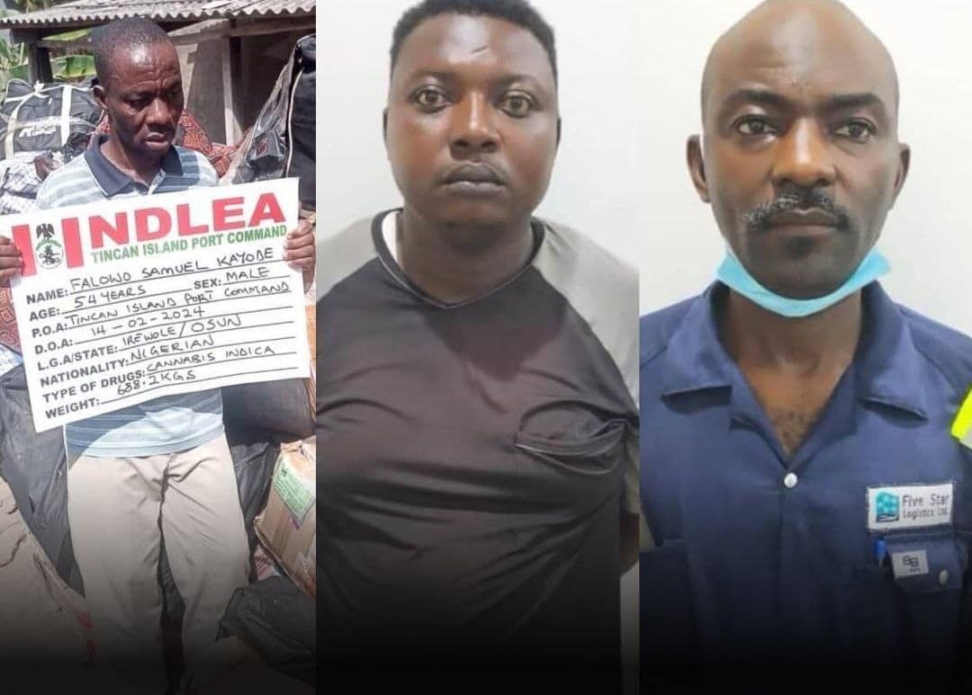 NDLEA arrests port terminal operator, others over 1,044.29kg cocaine, others